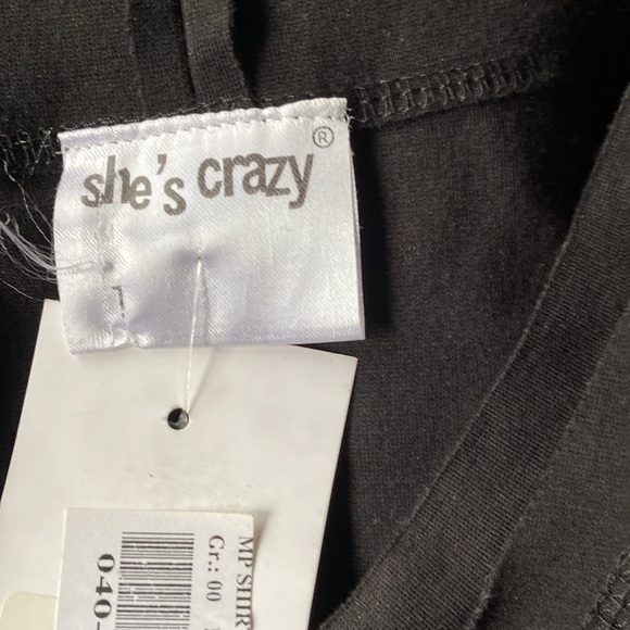 VERY UNIQUE CUSTOM HANDMADE BLACK TOP BY SHE’S CRAZY . - Picture 4 of 11